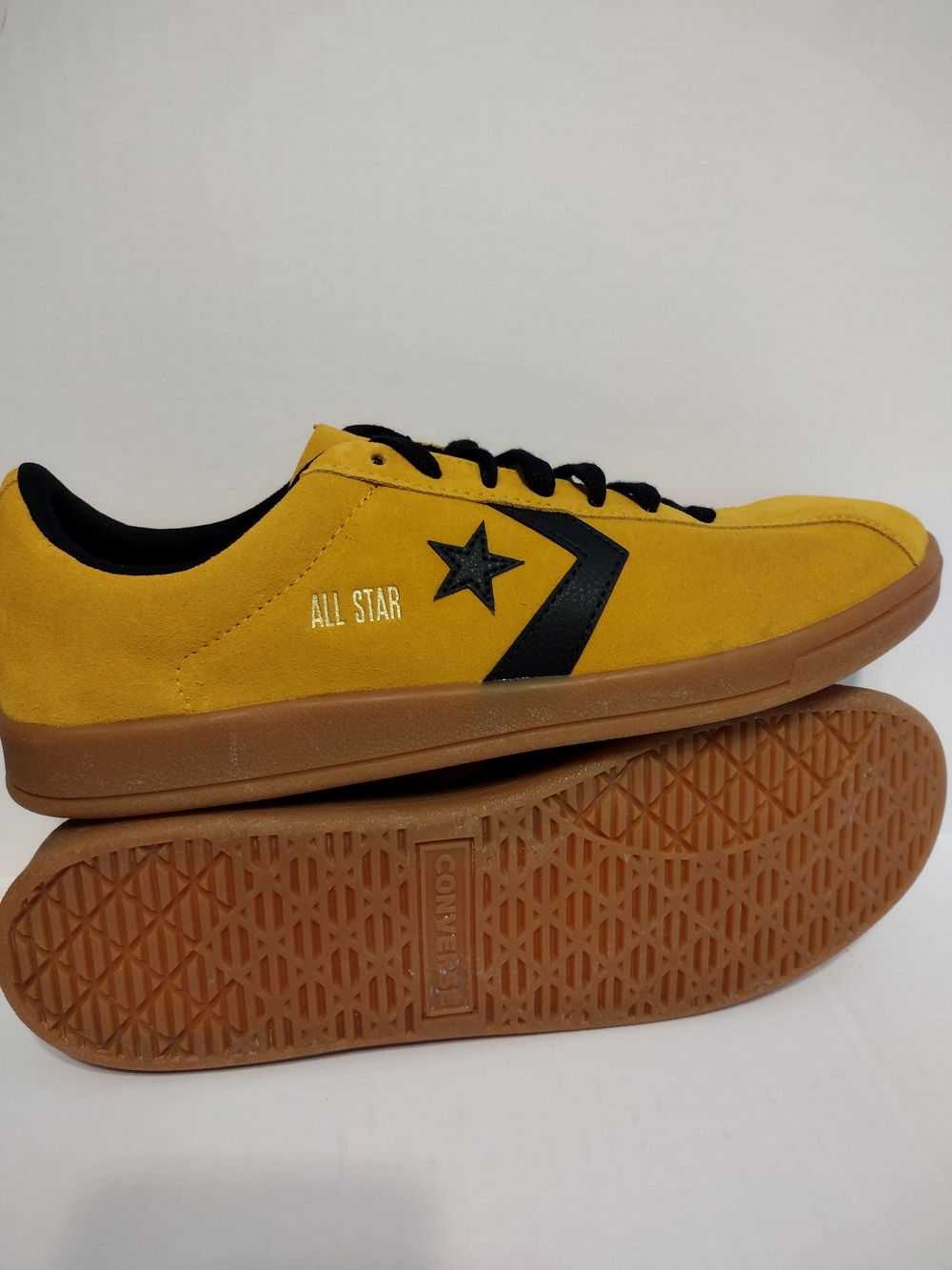 Converse All Star Men’s Mustard Suede Low-Top Sneakers - Picture 2 of 6